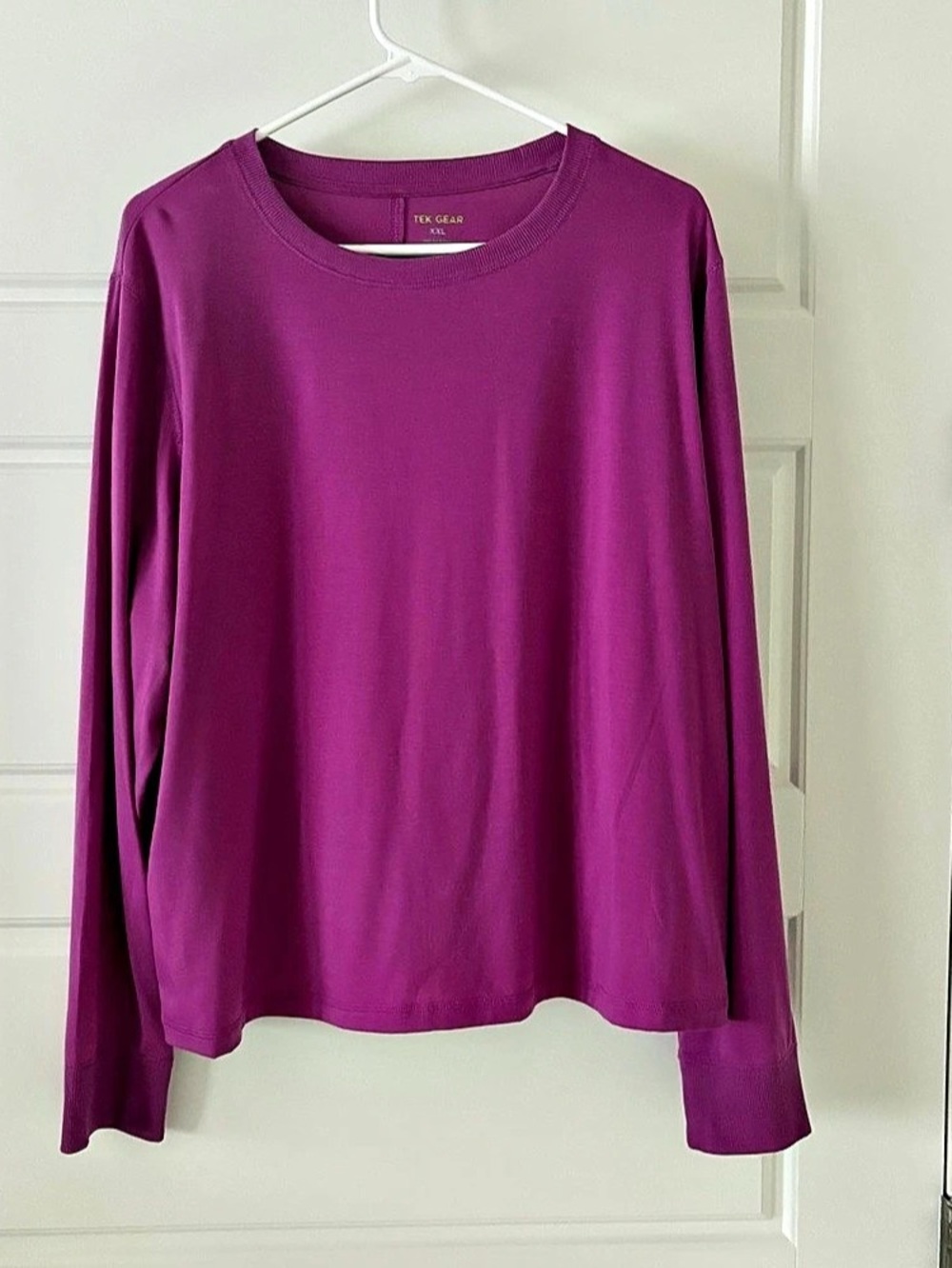 TEK GEAR Women's Long Sleeve Tunic Tee Purple XXL